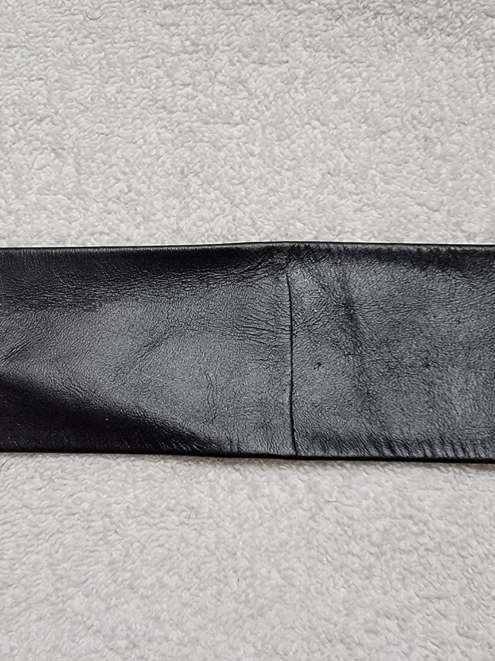 Vintage Black Women's Leather Waist Belt with Gold Medallion Buckle NWT